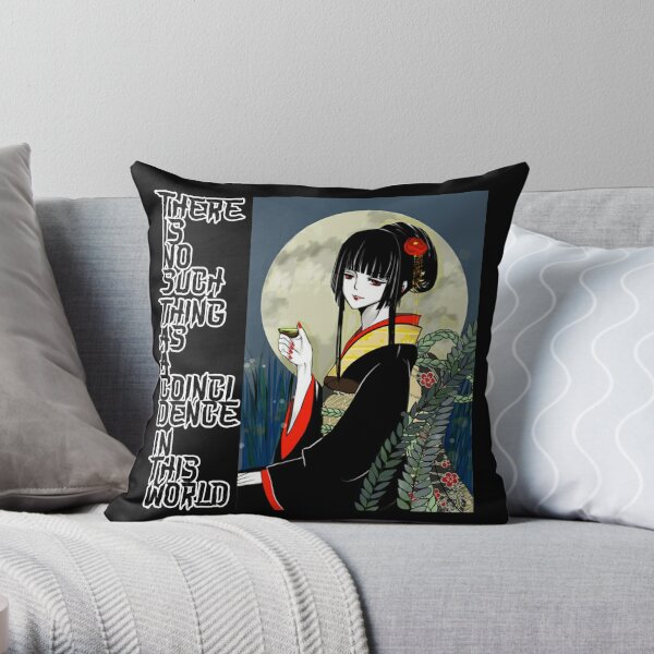 yuuko ichihara anime quote xxxholic -there is no such thing as a coincidence in this worl- Throw Pillow RB1301 product Offical xxxholic Merch